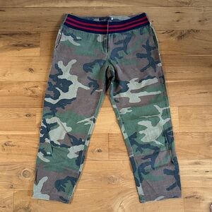 Harvey Faircloth Camouflage Pants with Striped Waistband
